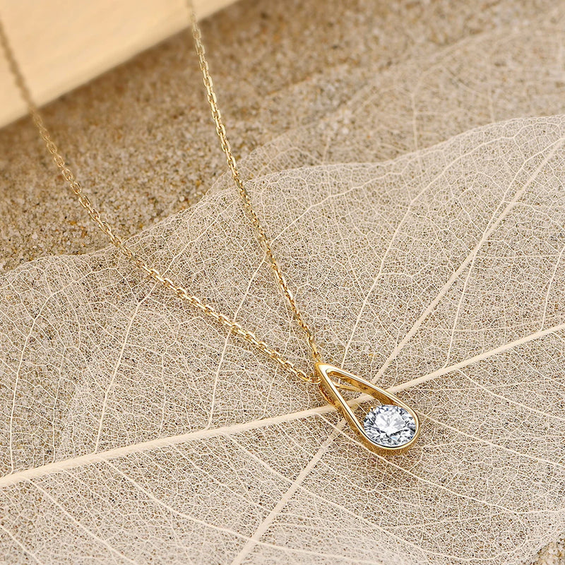 Droplet Moissanite Pendant