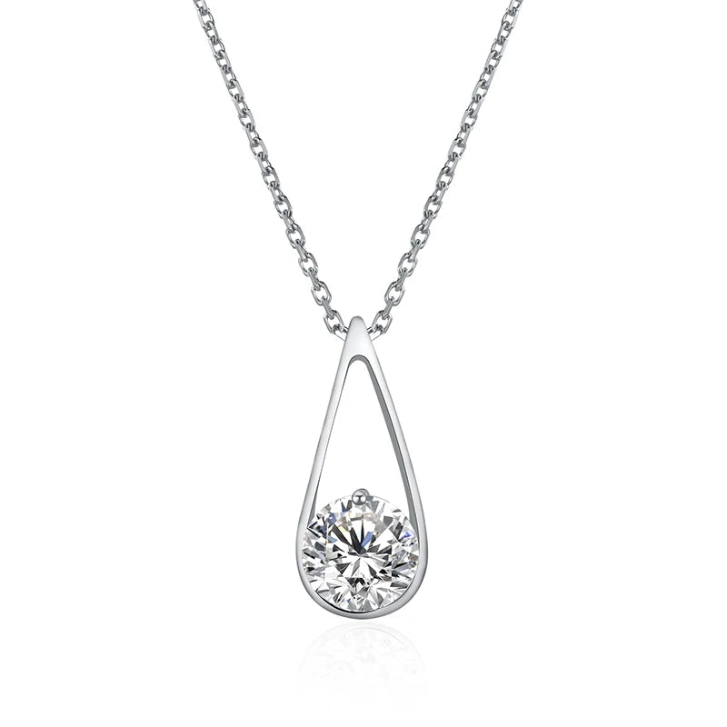Droplet Moissanite Pendant