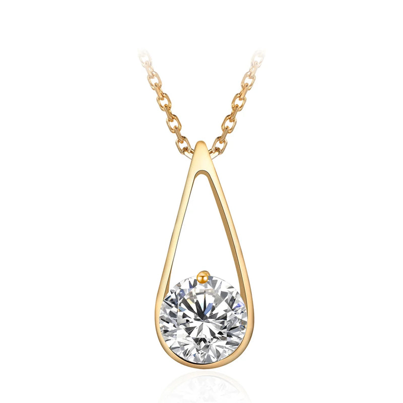 Droplet Moissanite Pendant