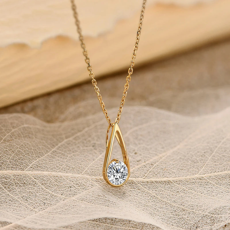 Droplet Moissanite Pendant