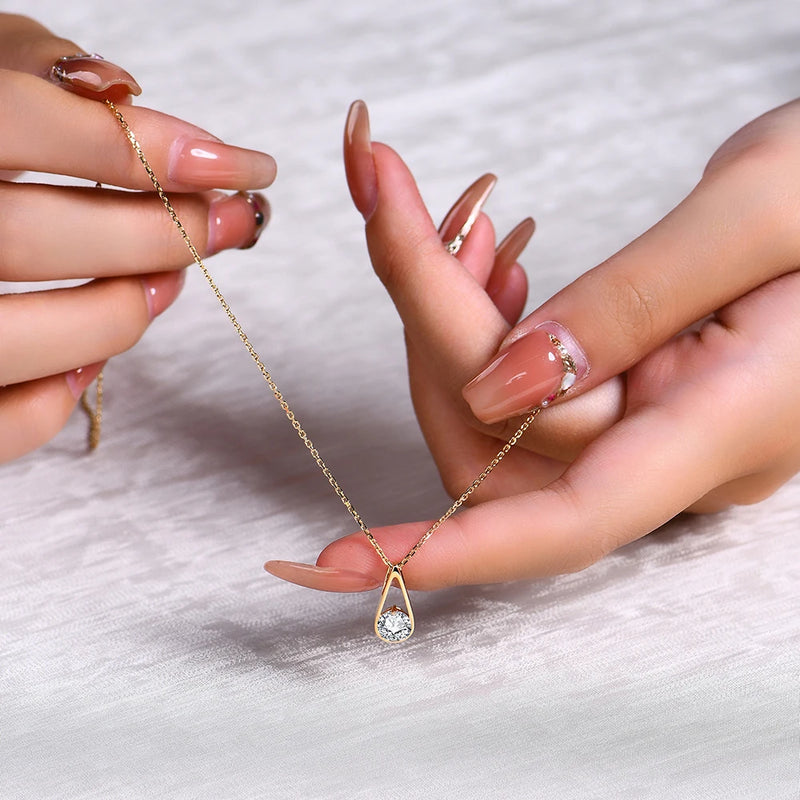 Droplet Moissanite Pendant