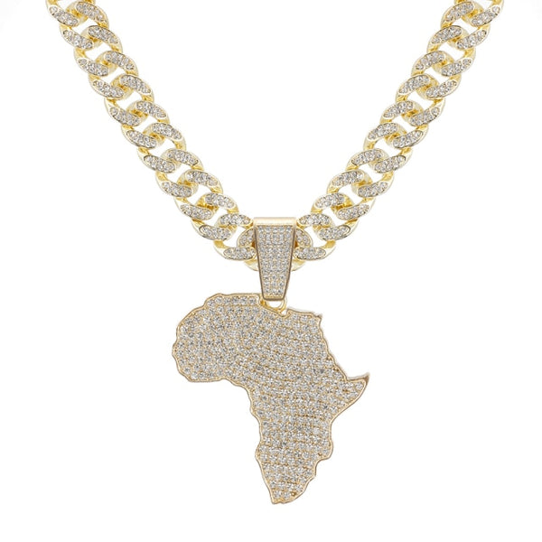 Africa Map Pendant Necklace