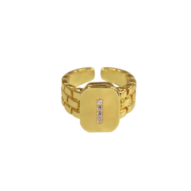 18k Gold Plated Initial Ring