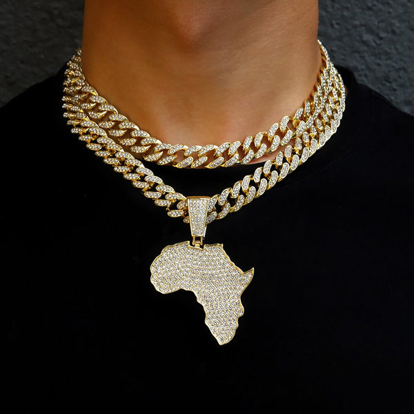 Africa Map Pendant Necklace