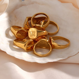 Gold Message Ring