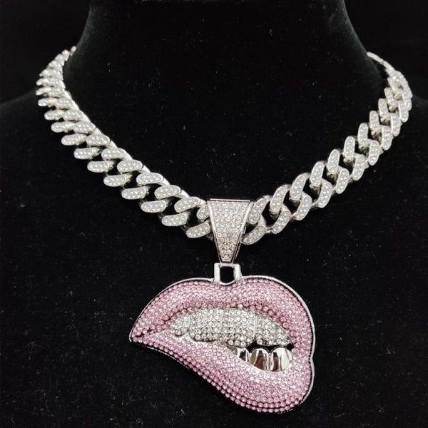 Lip Biting Necklace
